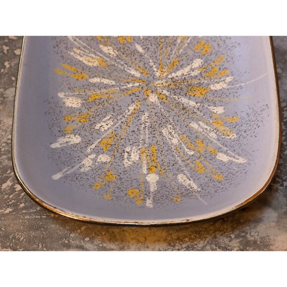West Germany Mid-Century Modern Atomic Ceramic Platter - Picture 9 of 11